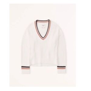 NWT Abercrombie & Fitch Easy Tipped V-Neck Sweater